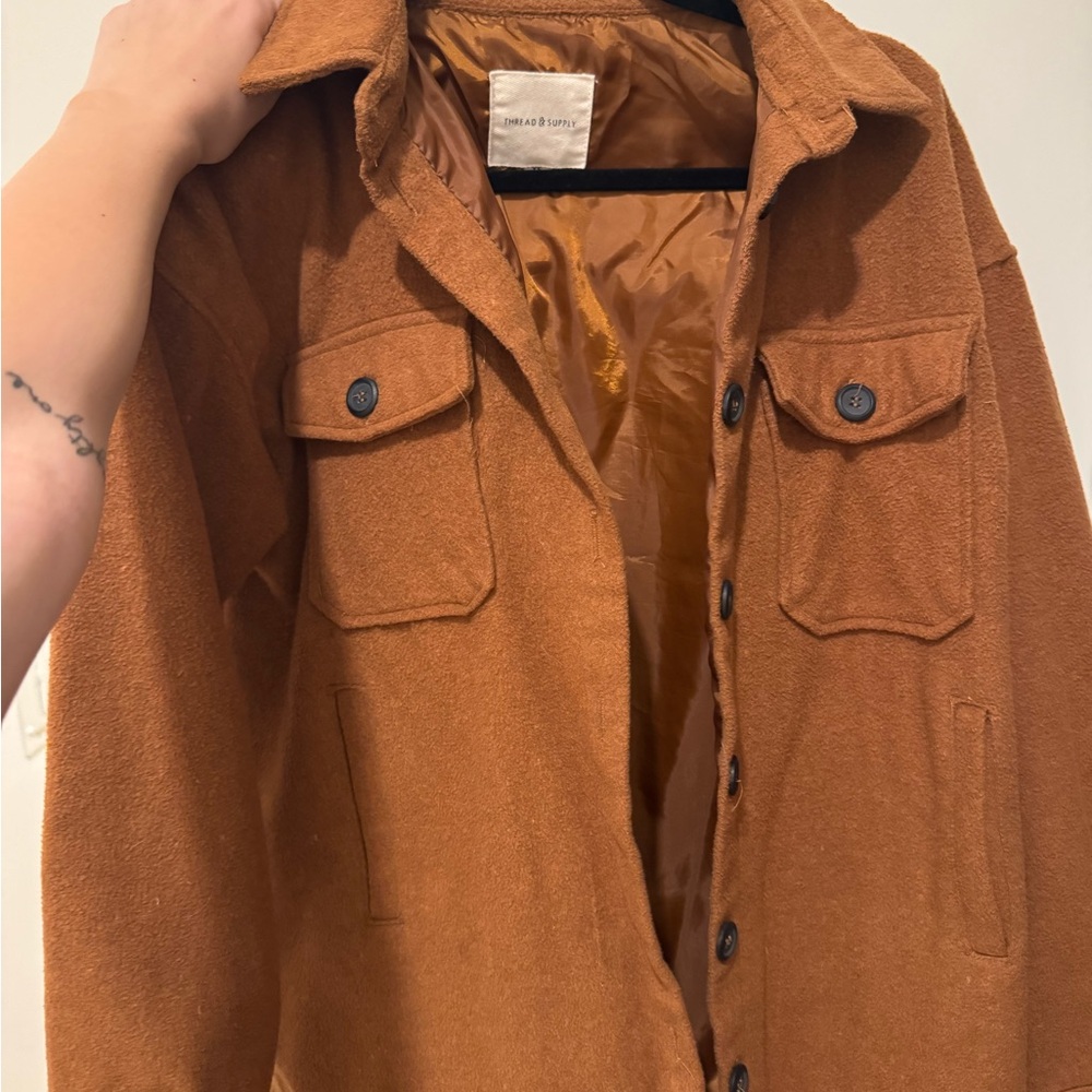 Brown Button-Up Jacket - image 1